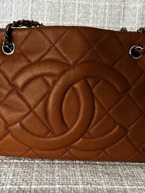 CHANEL Quilted Caviar Leather Petite Timeless Tote, 2011.